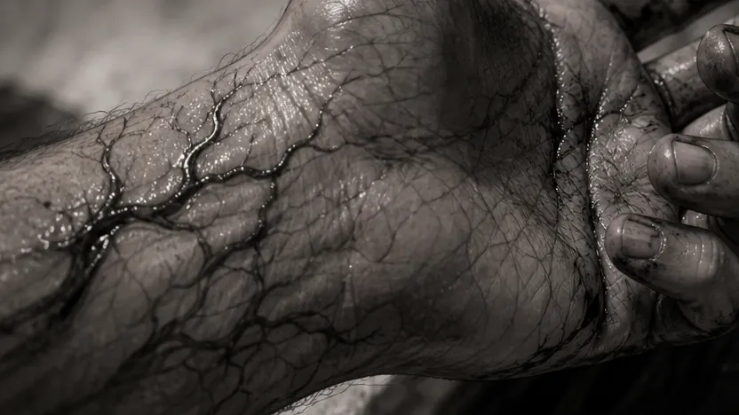 ink spreading through the hand